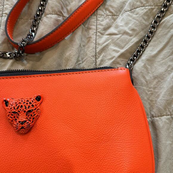 NWOT Rusi Designs Orange Crossbody Chain Purse - Picture 4 of 10